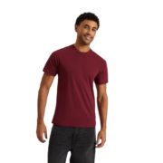 Specification Reactive Dyed 100% Cotton Crew Neck Taped Shoulder to Shoulder Enzyme Washed Twin Needle Stitching on Neck & Shoulders