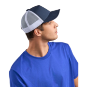 Record S 5 Panel Structured High Profile Mid Visor Recycled Trucker Cap Adult