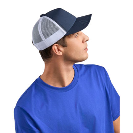Record S 5 Panel Structured High Profile Mid Visor Recycled Trucker Cap Adult