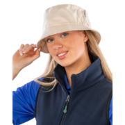 Deluxe washed cotton bucket hat with side mesh panels - Image 2