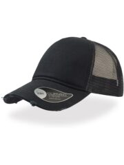Rapper Destroyed 5 Panel Weathered Trucker Cap Adult - Image 3