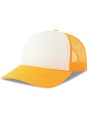Rapper S 5 Panel Structured Foam Mid Profile Curved Visor Recycled Trucker Cap Adult - Image 4