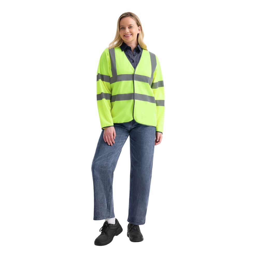 Long Sleeve Hi Vis Safety Waistcoat Long Sleeve Hi Vis Safety Waistcoat - Image 1